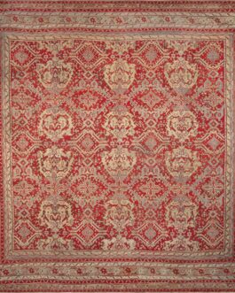 Ornately Detailed Large Antique Turkish Oushak Rug